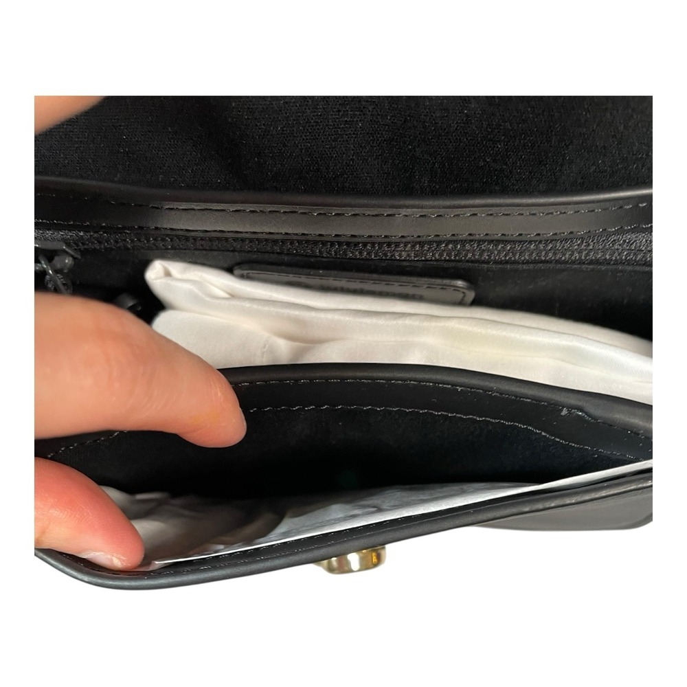 Lululemon Cactus Leather Crossbody Bag Black With Gold Hardware & Dust Bag - Picture 9 of 16